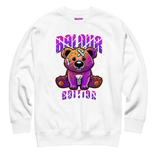 Balour Battle Scar Crewneck - White/Black alternate product view