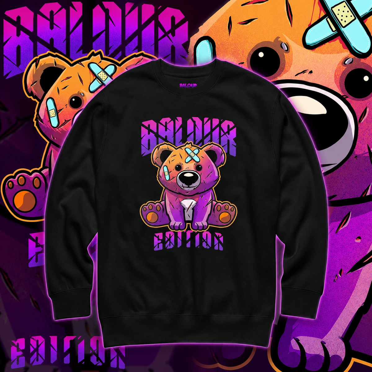 Balour Battle Scar Crewneck - White/Black