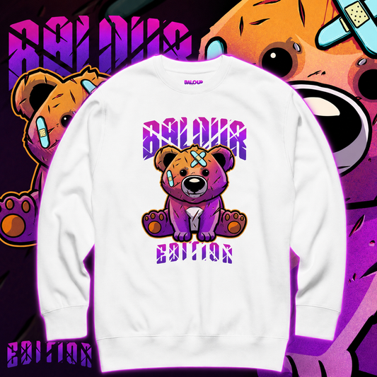 Balour Battle Scar Crewneck - White/Black