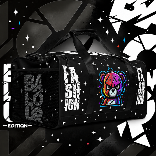 Balour Cosmic Bear Travel Duffle — Starfield Black